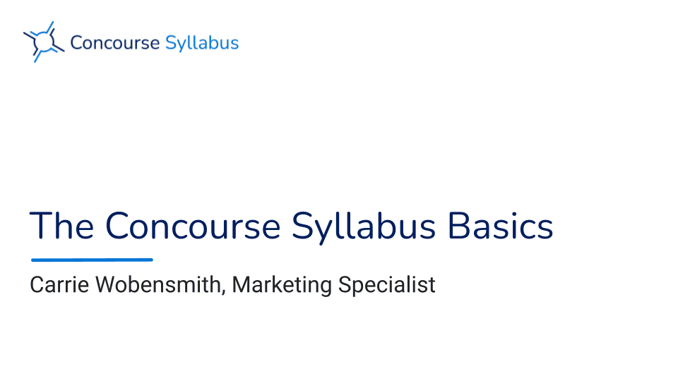 Title slide of webinar