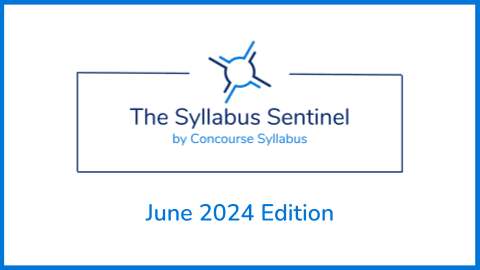 Image of the header of the Syllabus Sentinel by Concourse Syllabus, June 2024
