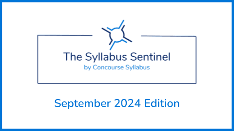 Image of the header of the Syllabus Sentinel by Concourse Syllabus, September 2024